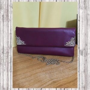 Wine Color off Shoulder / clutch bag !